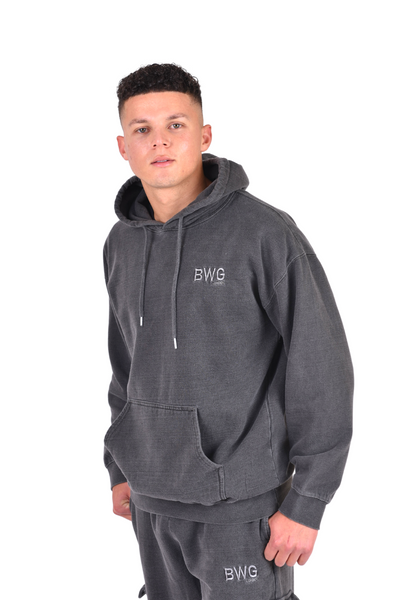"Just Grey" Embroidered Hoodie
